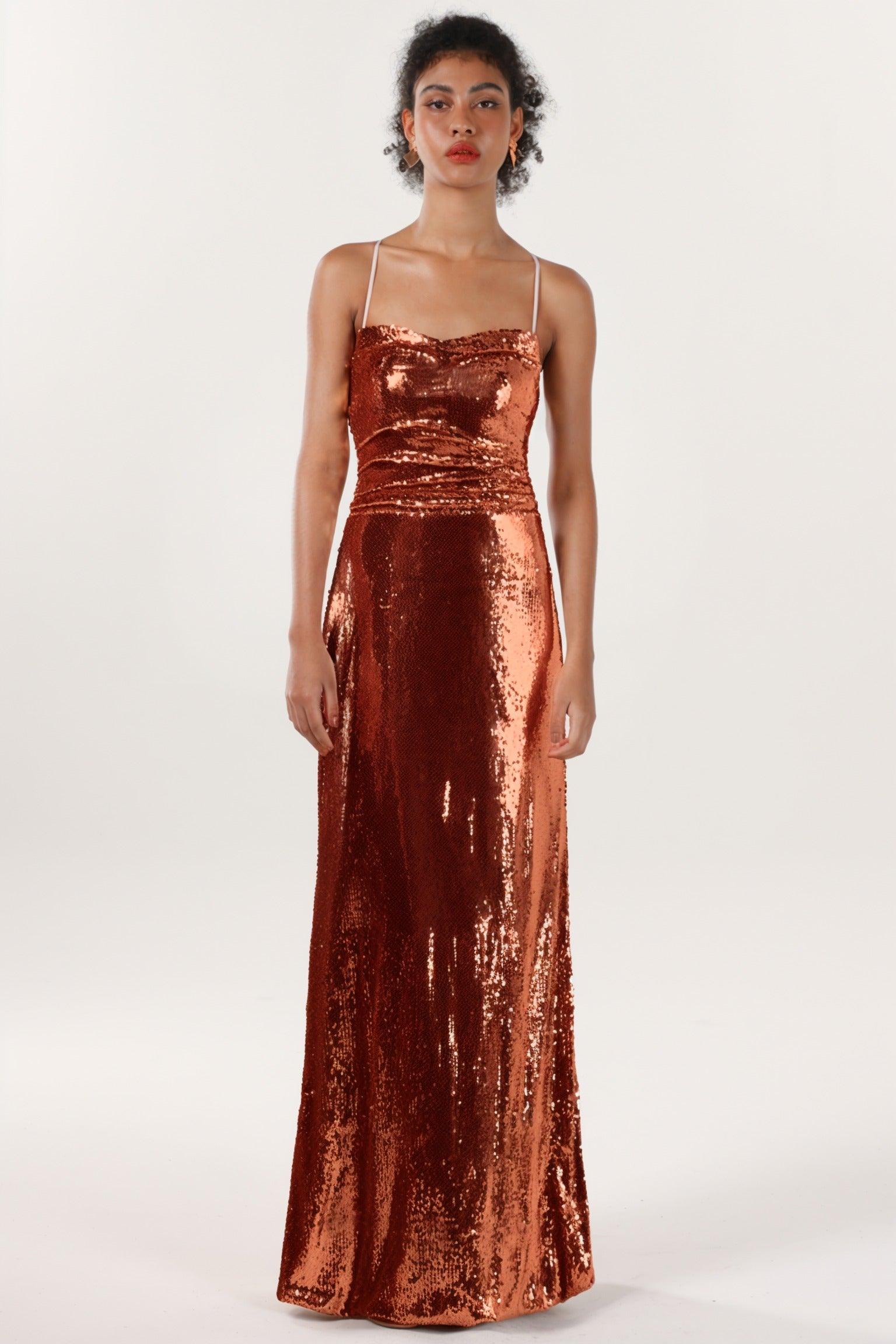 Sheath-Column Maxi Sequined Formal Dress CS0622 - COCOMELODY