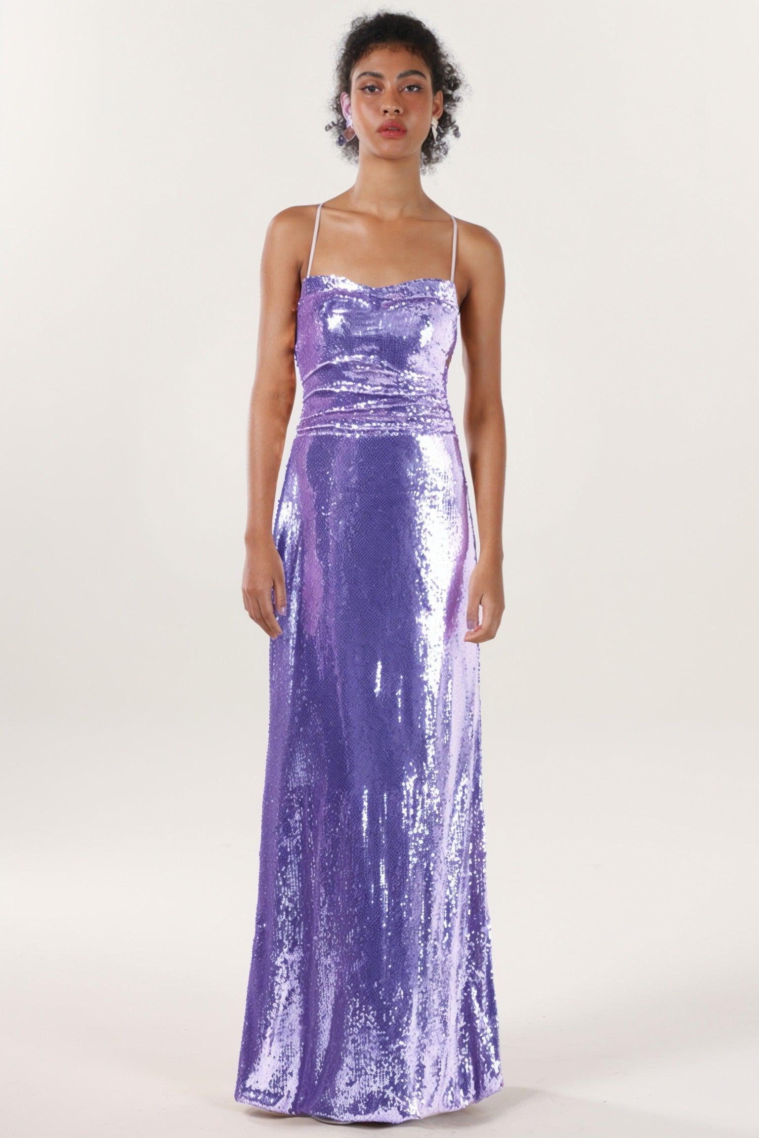 Sheath-Column Maxi Sequined Formal Dress CS0622 - COCOMELODY