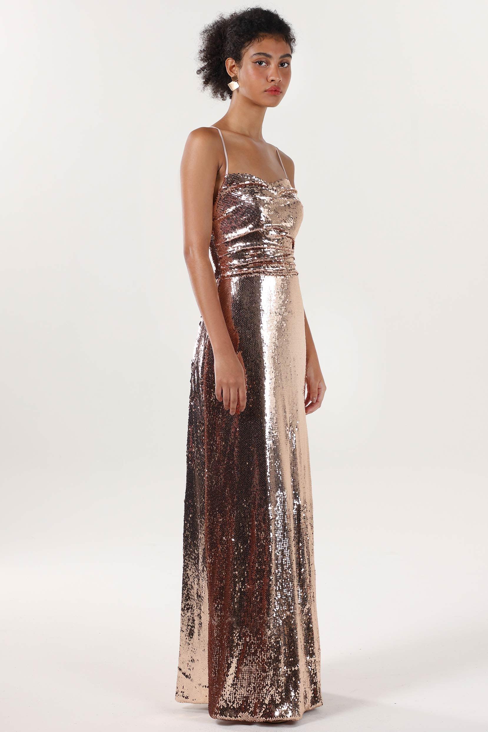 Sheath-Column Maxi Sequined Formal Dress CS0622 - COCOMELODY