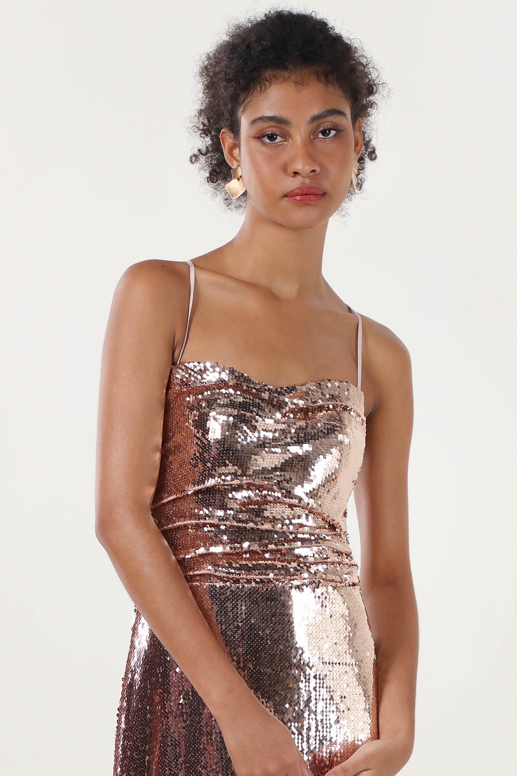 Sheath-Column Maxi Sequined Formal Dress CS0622 - COCOMELODY