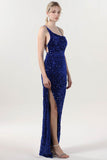 Sheath-Column Maxi Velvet Sequin Formal Dress CS0637 - COCOMELODY