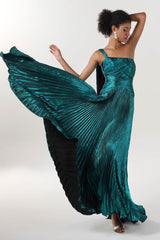 A-Line Maxi Metallic Formal Dress CS0643 - COCOMELODY