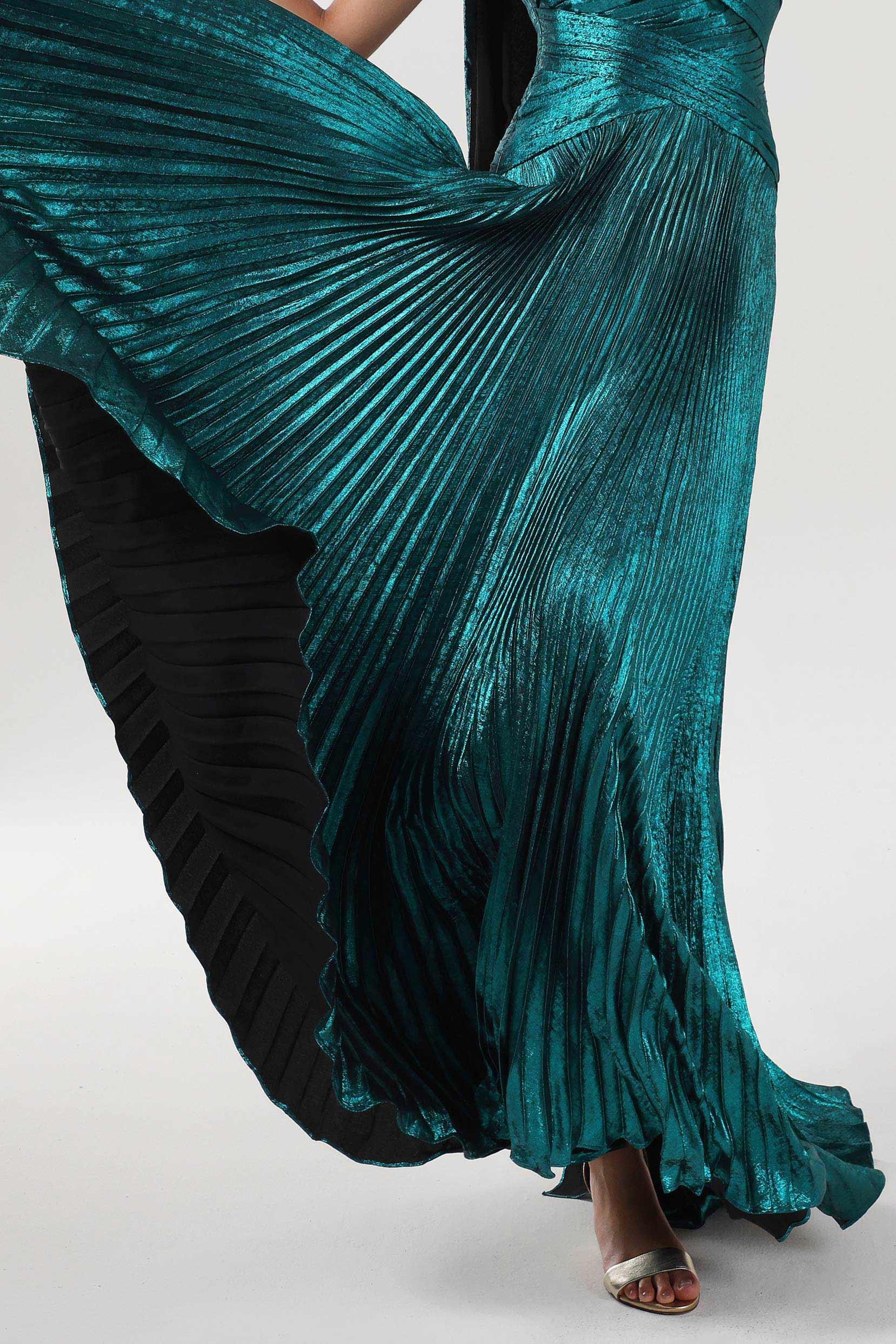 A-Line Maxi Metallic Formal Dress CS0643 - COCOMELODY