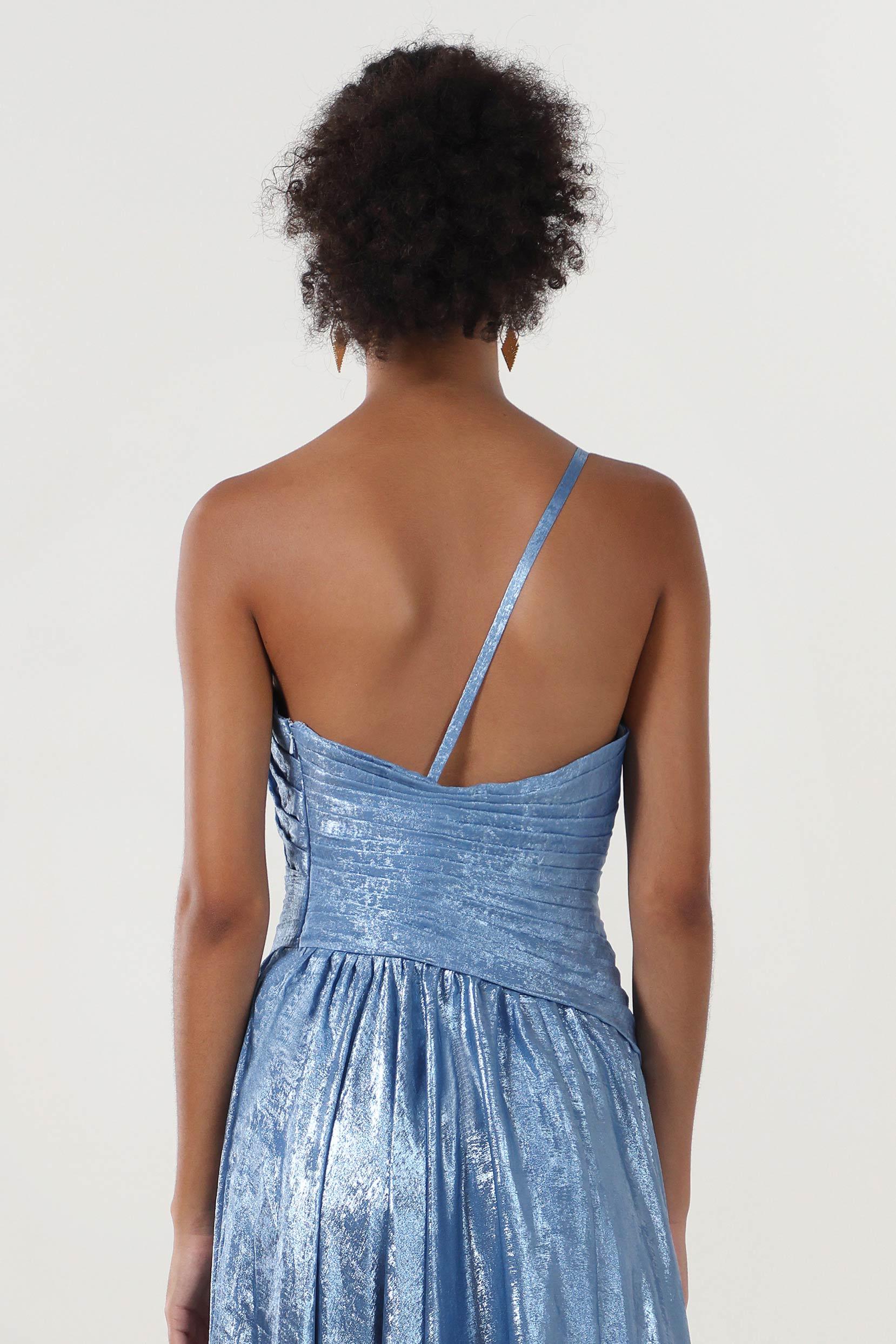 A-line Maxi Metallic Formal Dress CS0650 - COCOMELODY