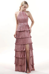 A-line Maxi Metallic Formal Dress CS0652 - COCOMELODY