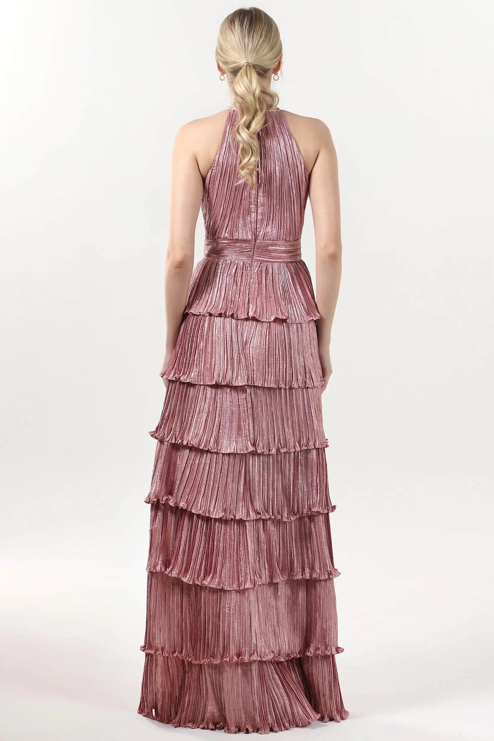 A-line Maxi Metallic Formal Dress CS0652 - COCOMELODY