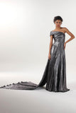 A-Line Maxi Metallic Formal Dress CS0653 - COCOMELODY