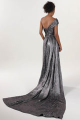 A-Line Maxi Metallic Formal Dress CS0653 - COCOMELODY