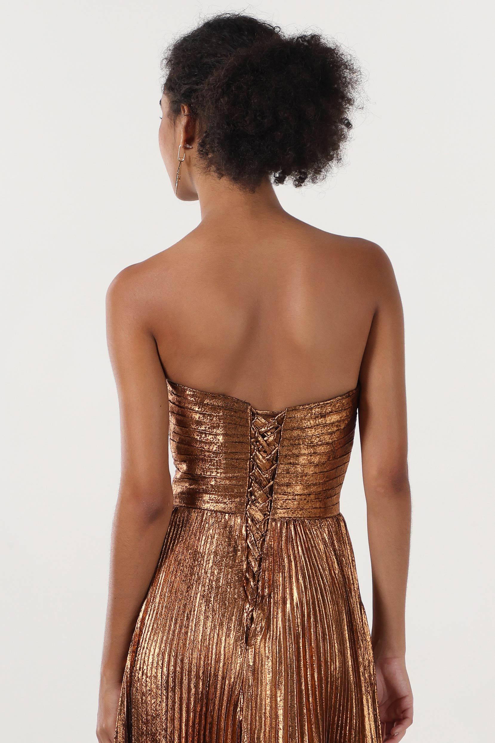 A-Line Maxi Metallic Formal Dress CS0656 - COCOMELODY