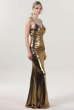 Sheath-Column Maxi Metallic Formal Dress CS0657 - COCOMELODY