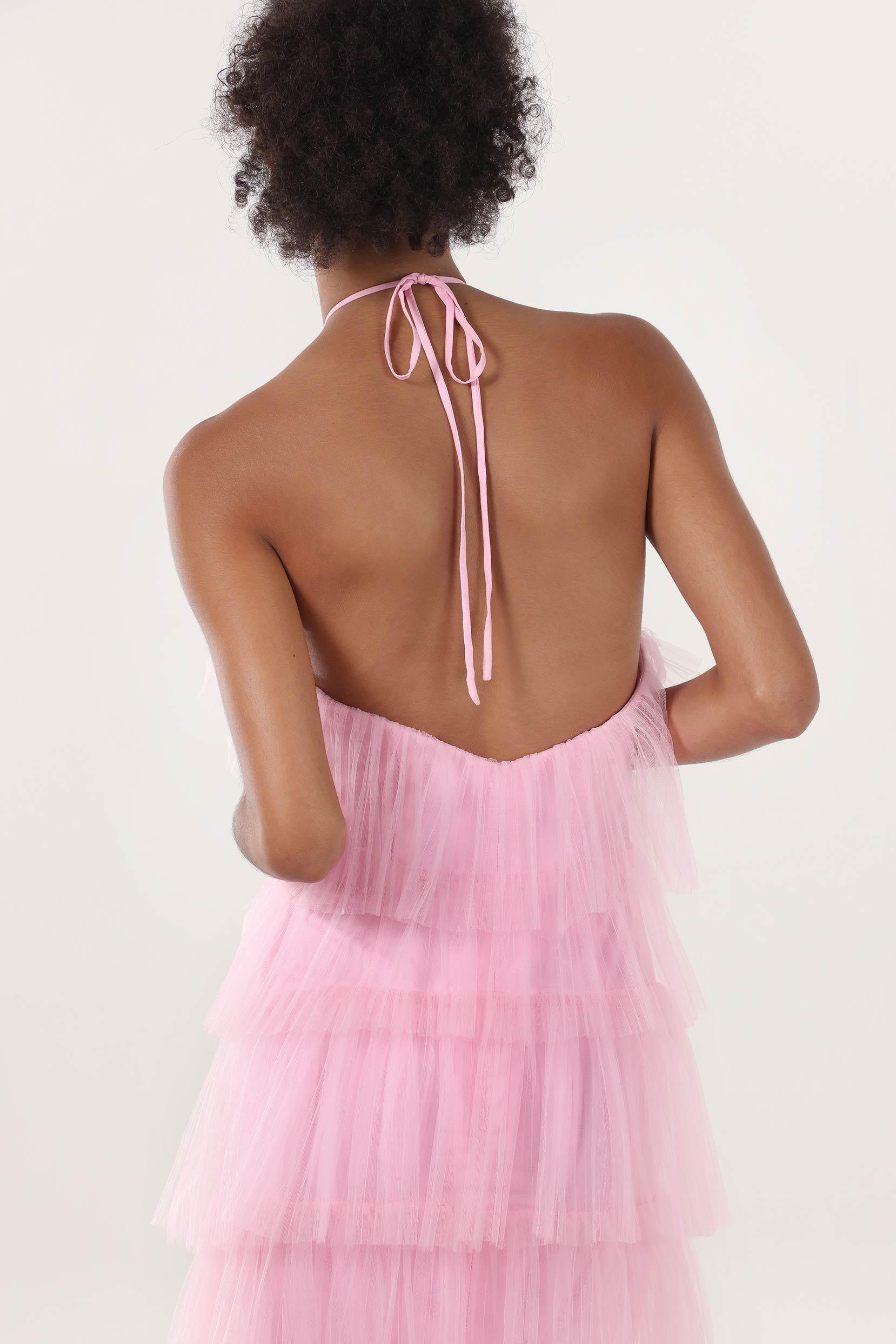 Sheath-Column Maxi Tulle Formal Dress CS0659 - COCOMELODY