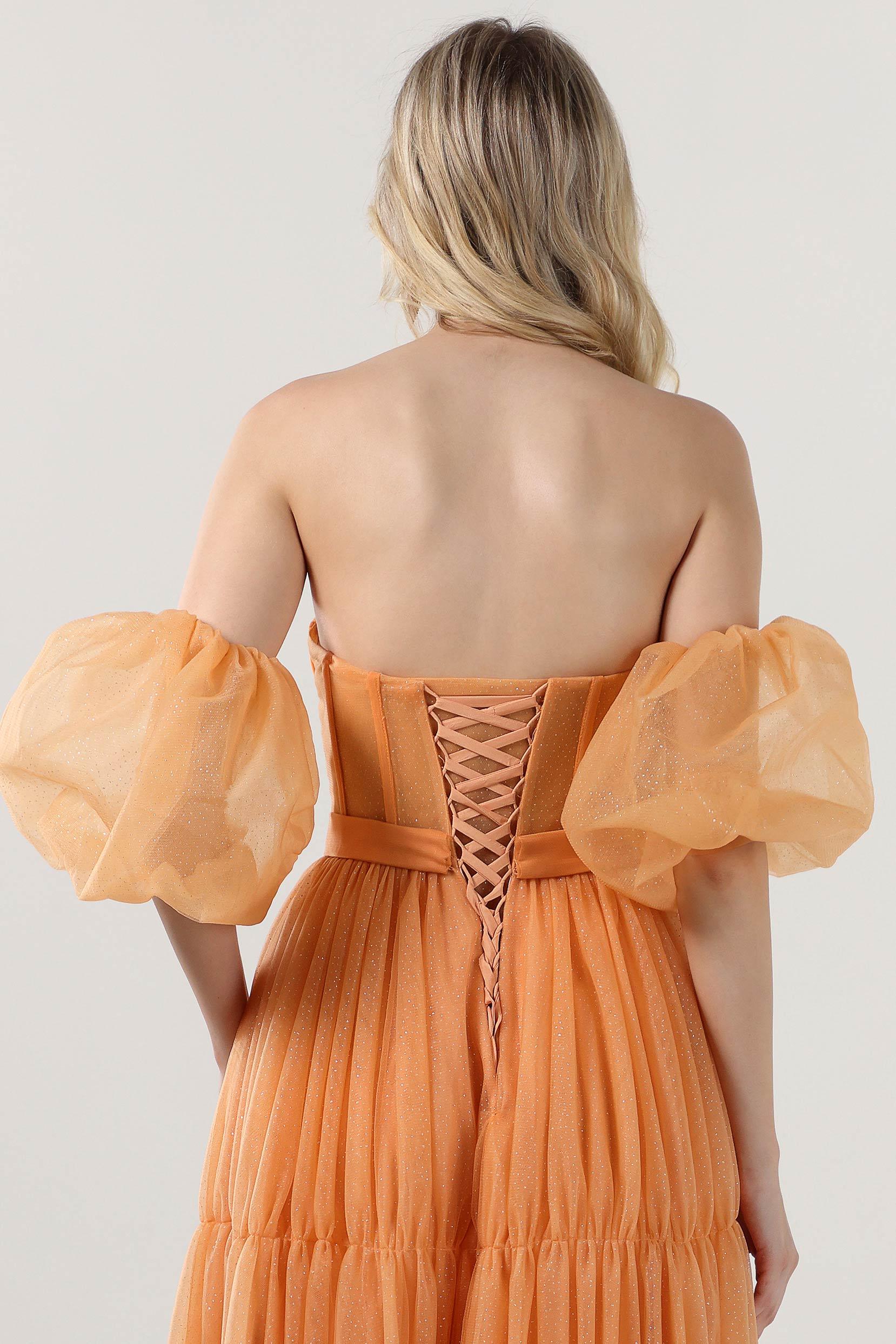 A-Line Maxi Tulle Formal Dress CS0661 - COCOMELODY