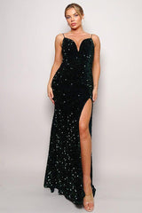 Sheath-Column Floor Length Polyester Spandex Dress CS0675 - COCOMELODY