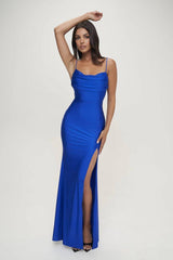 Sheath-Column Floor Length Nylon Spandex Dress CS0679 - COCOMELODY