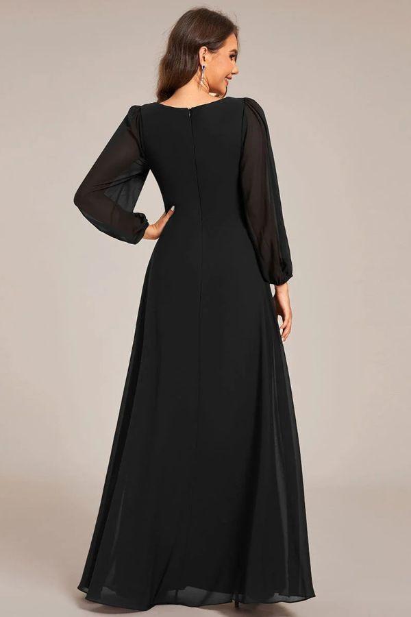 A-Line Maxi Chiffon Dress CS0681 - COCOMELODY