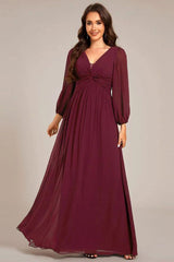 A-Line Maxi Chiffon Dress CS0681 - COCOMELODY