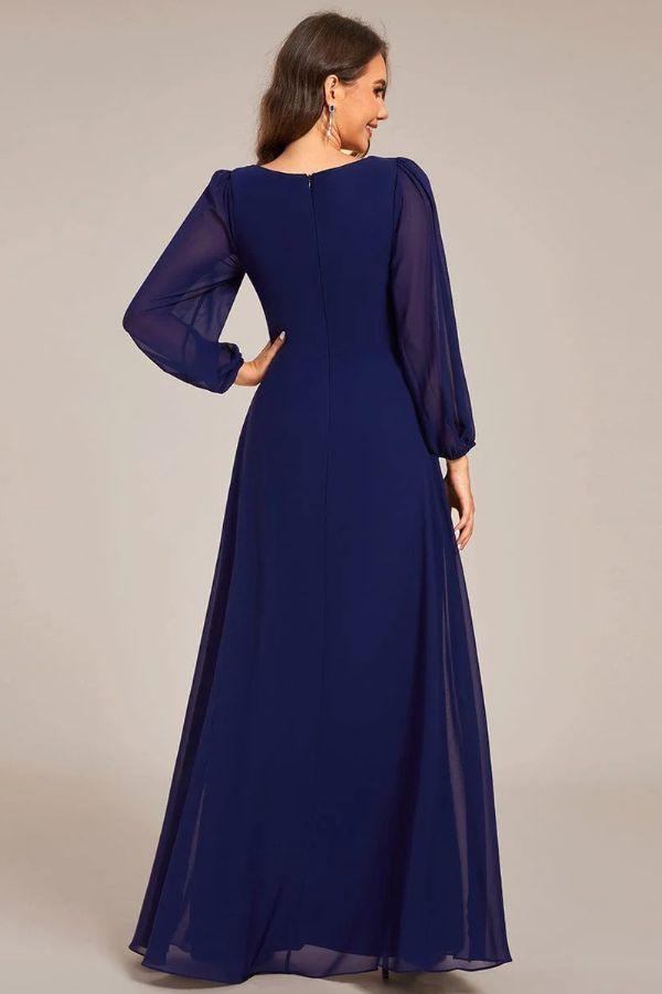 A-Line Maxi Chiffon Dress CS0681 - COCOMELODY