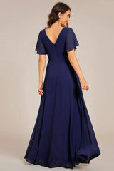 A-Line Maxi Chiffon Dress CS0682 - COCOMELODY