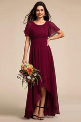 Asymmetrical Maxi Chiffon Dress CS0684 - COCOMELODY