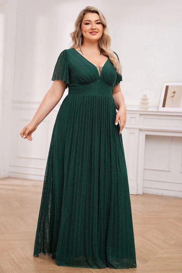 A-Line Maxi Polyester Dress CS0688 - COCOMELODY