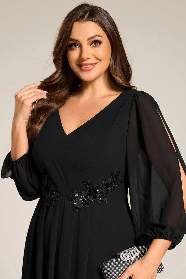 A-Line Midi Lace Dress CS0689 - COCOMELODY