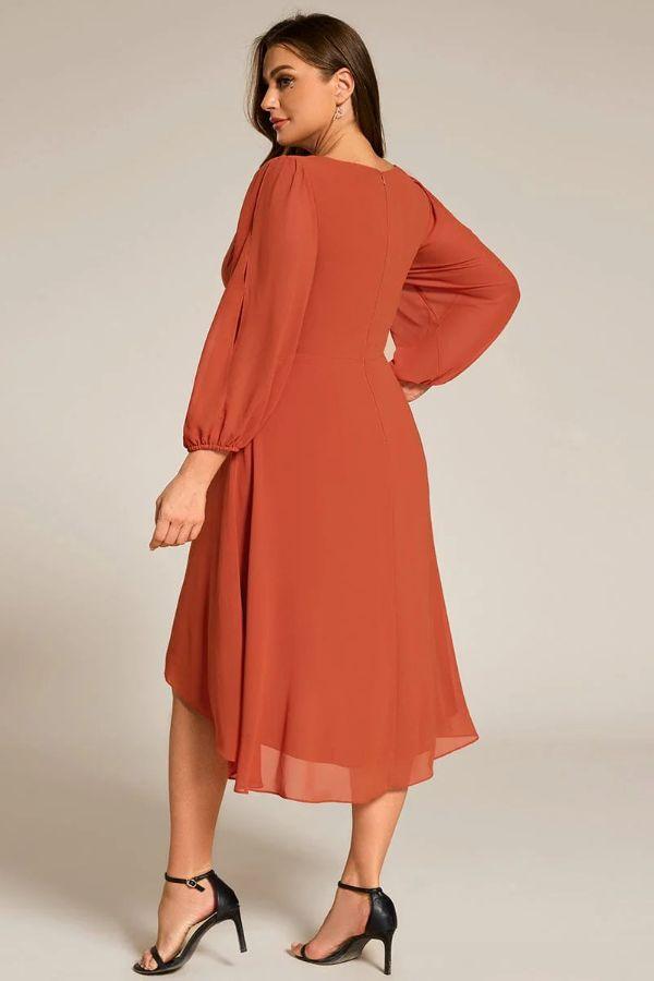 A-Line Midi Lace Dress CS0689 - COCOMELODY