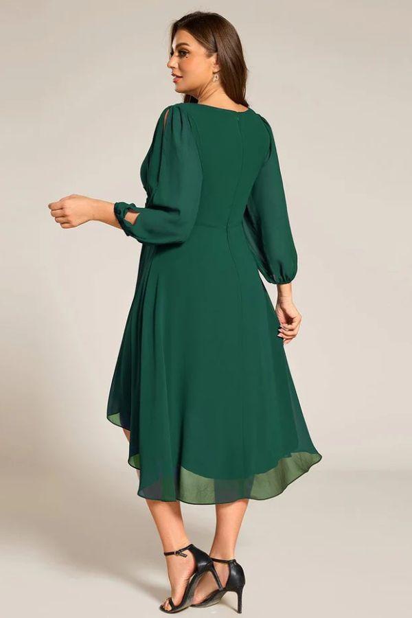 A-Line Midi Lace Dress CS0689 - COCOMELODY