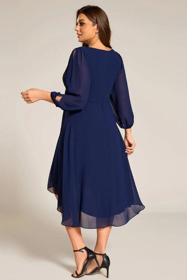 A-Line Midi Lace Dress CS0689 - COCOMELODY