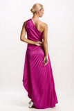 A-Line Maxi Satin Prom Dress CS0694 - COCOMELODY