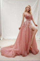 A-Line Chapel Train Organza Prom Dress CS0703 - COCOMELODY