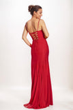 Princess Ball Gown Charmeuse Prom Dresses With Tiered Skirt CS0758 - COCOMELODY