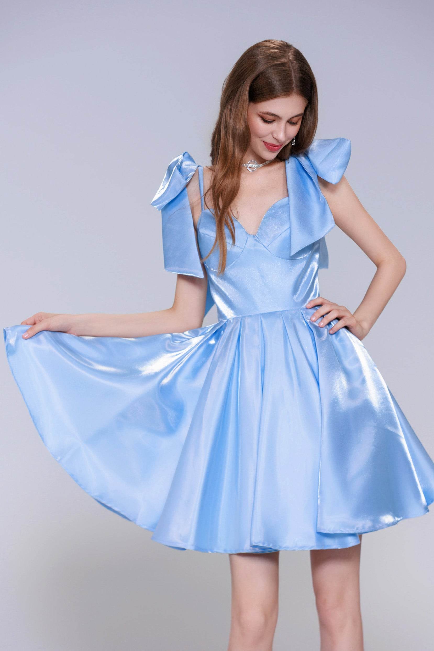 Princess Mini Satin Homecoming Dress CS0944 - COCOMELODY