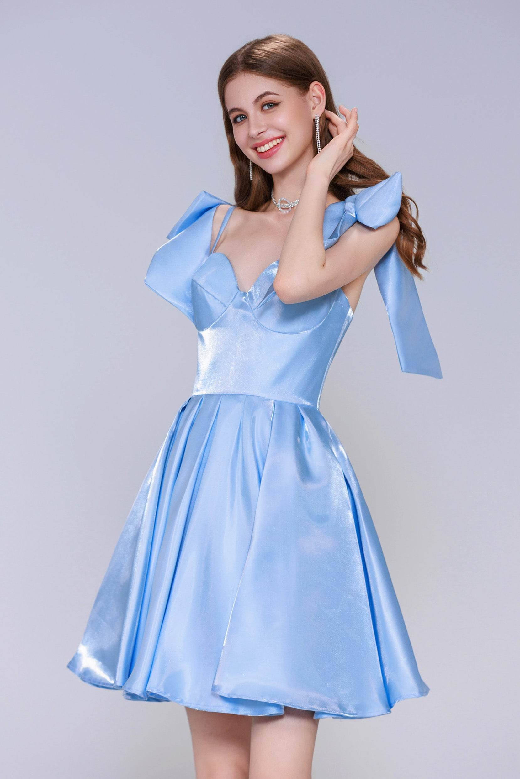 Princess Mini Satin Homecoming Dress CS0944 - COCOMELODY