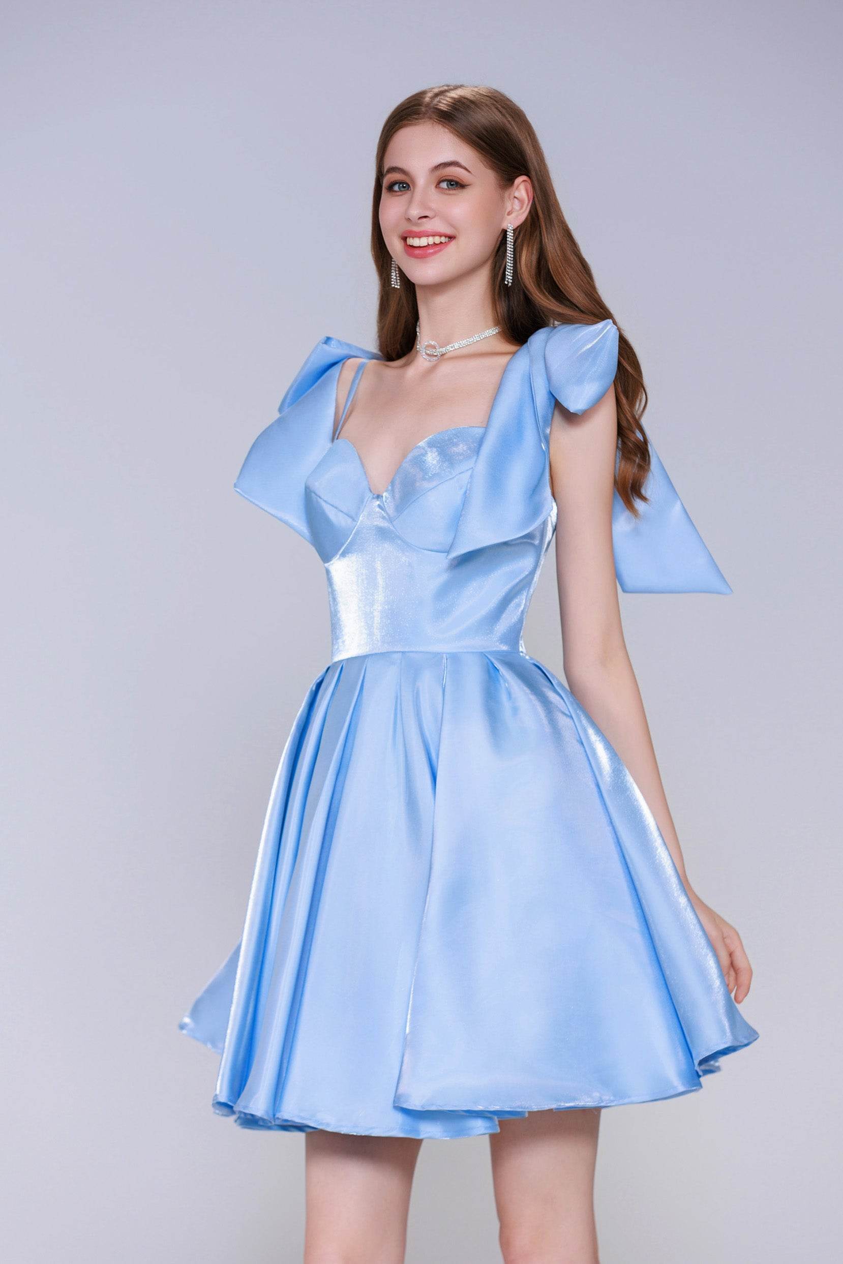 Princess Mini Satin Homecoming Dress CS0944 - COCOMELODY