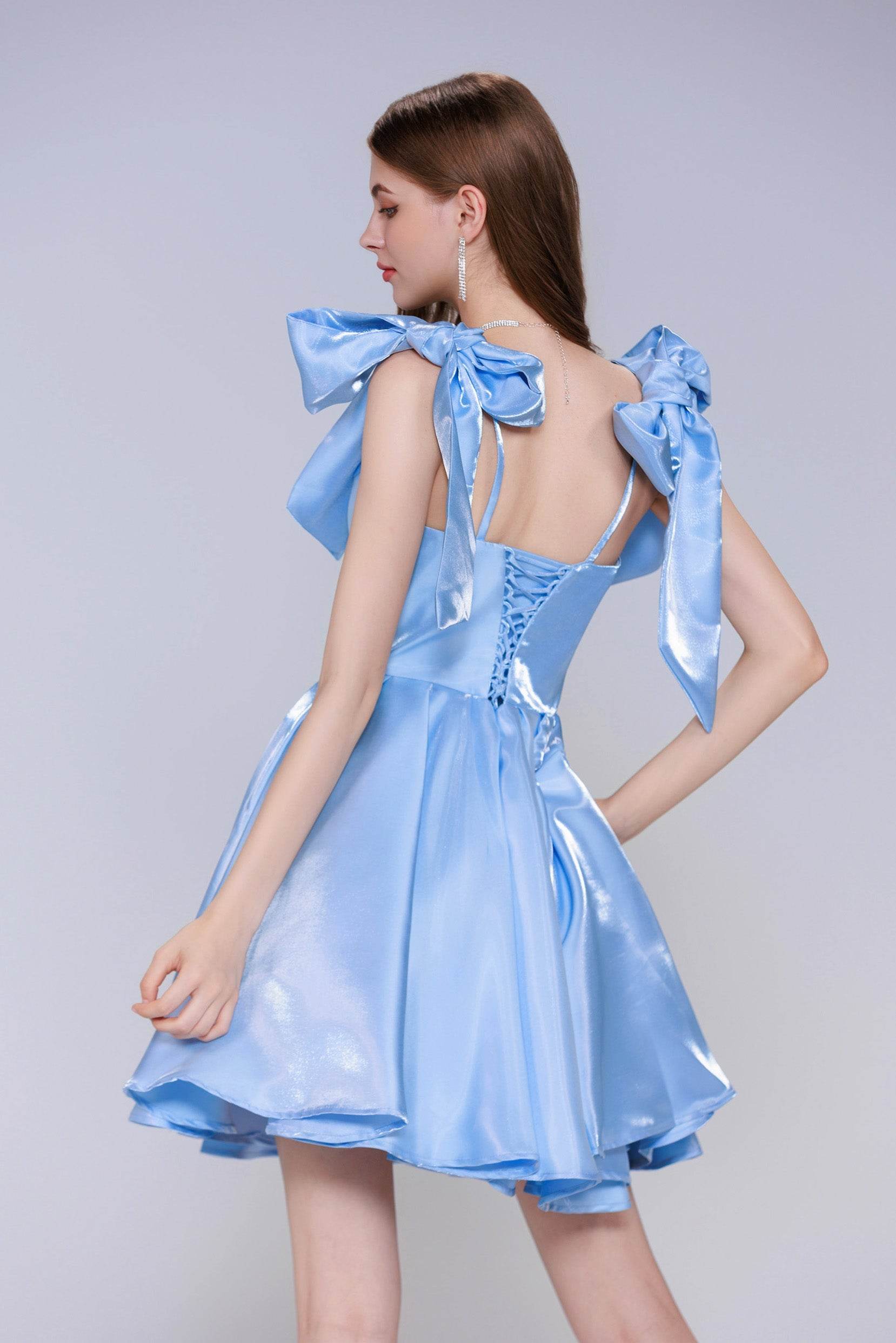 Princess Mini Satin Homecoming Dress CS0944 - COCOMELODY
