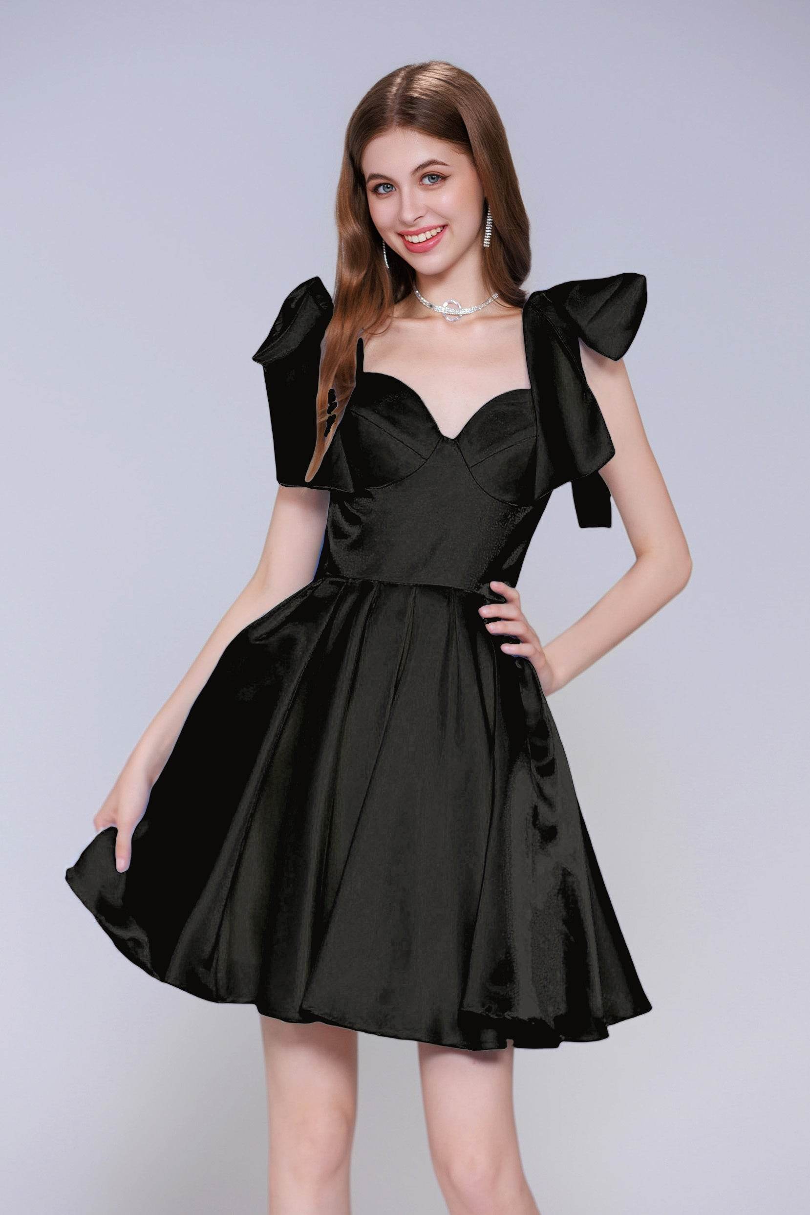 Princess Mini Satin Homecoming Dress CS0944 - COCOMELODY