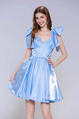 Princess Mini Satin Homecoming Dress CS0944 - COCOMELODY