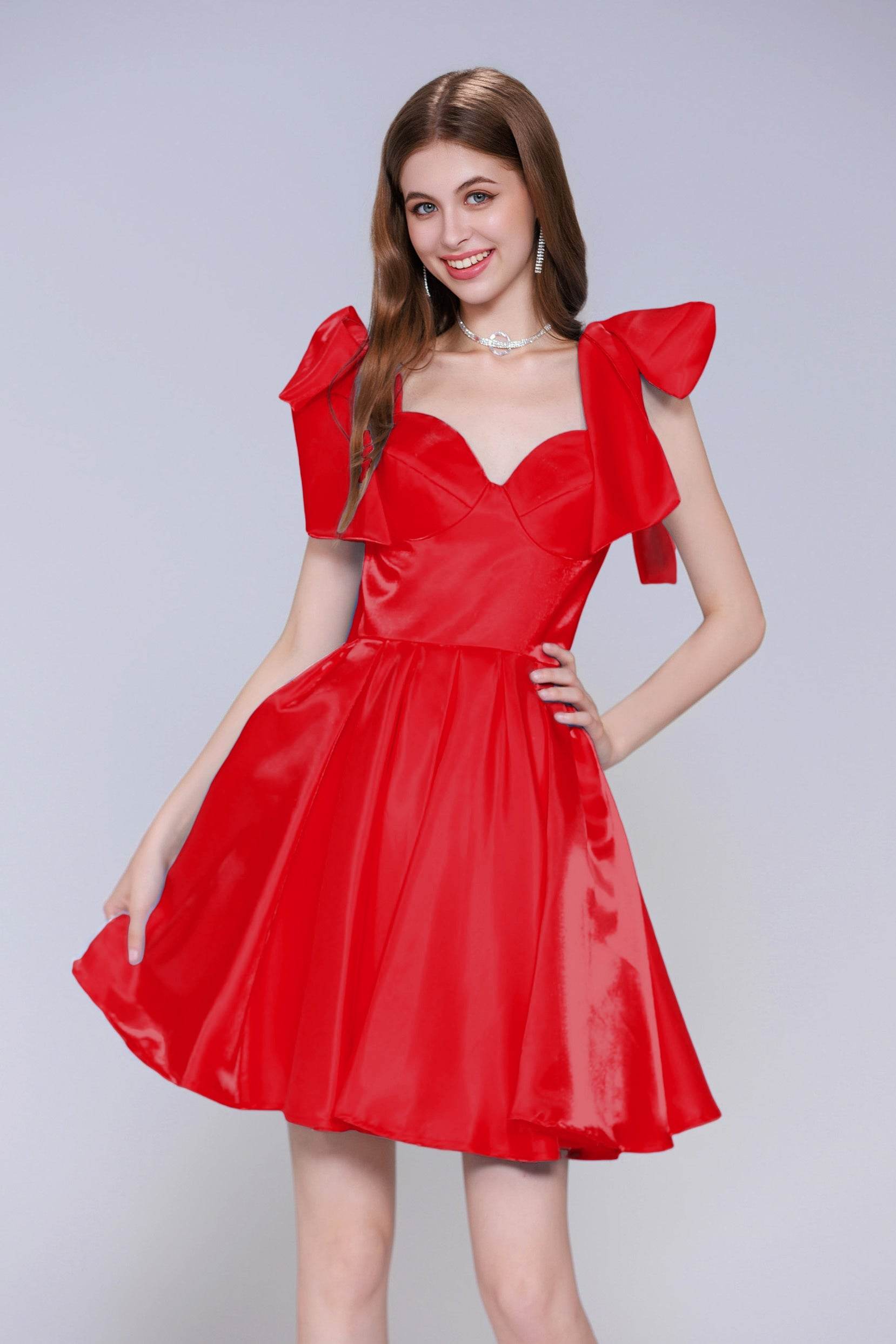 Princess Mini Satin Homecoming Dress CS0944 - COCOMELODY