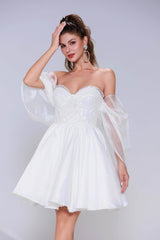 Princess Mini Satin Homecoming Dress CS0945 - COCOMELODY