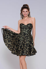 A-Line Mini Lace Homecoming Dress CS0947 - COCOMELODY