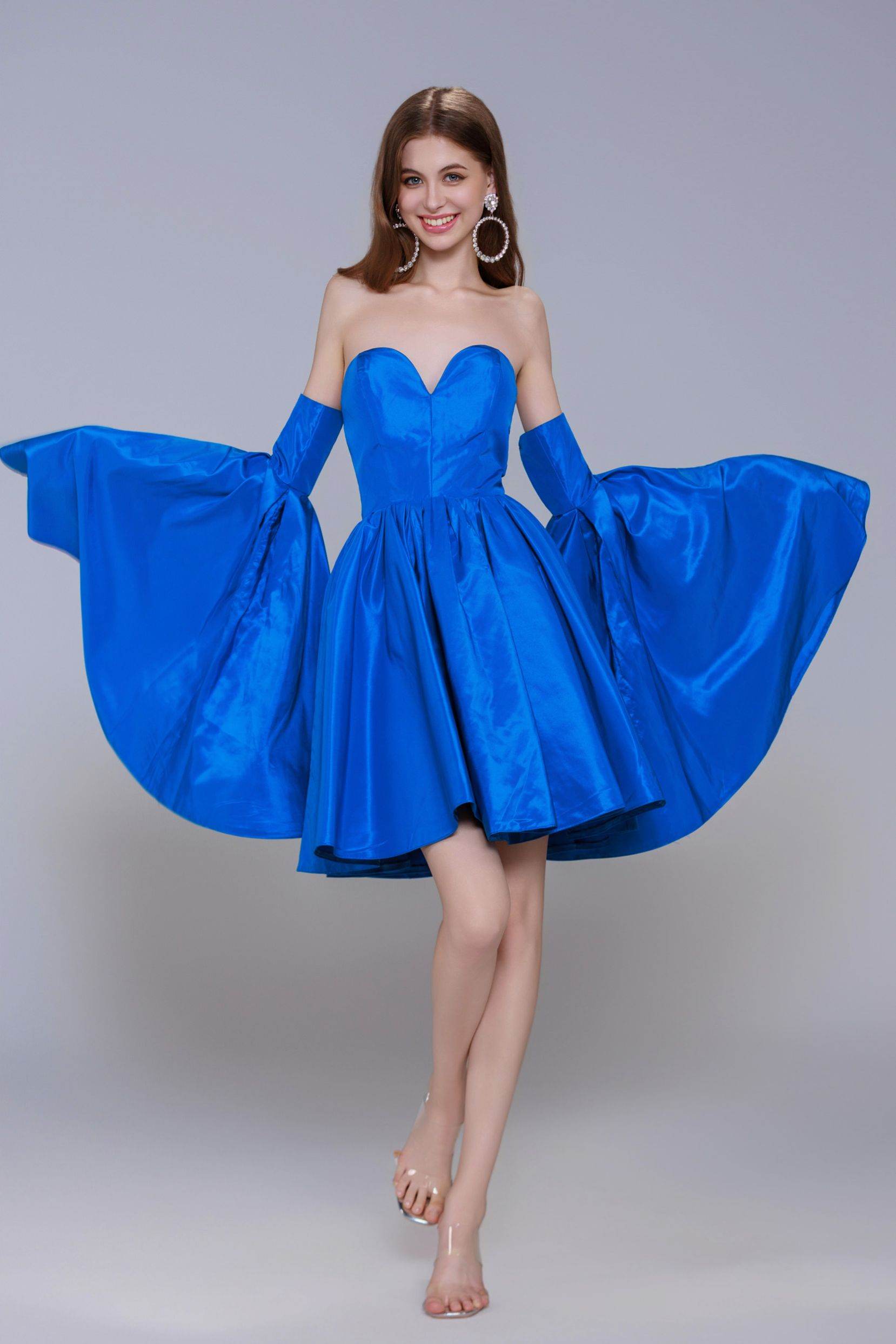 A-Line Mini Taffeta Homecoming Dress CS0950 - COCOMELODY
