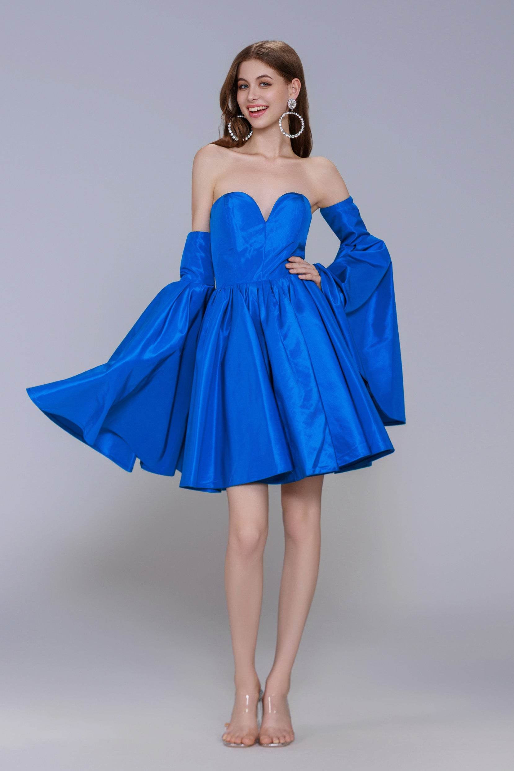 A-Line Mini Taffeta Homecoming Dress CS0950 - COCOMELODY