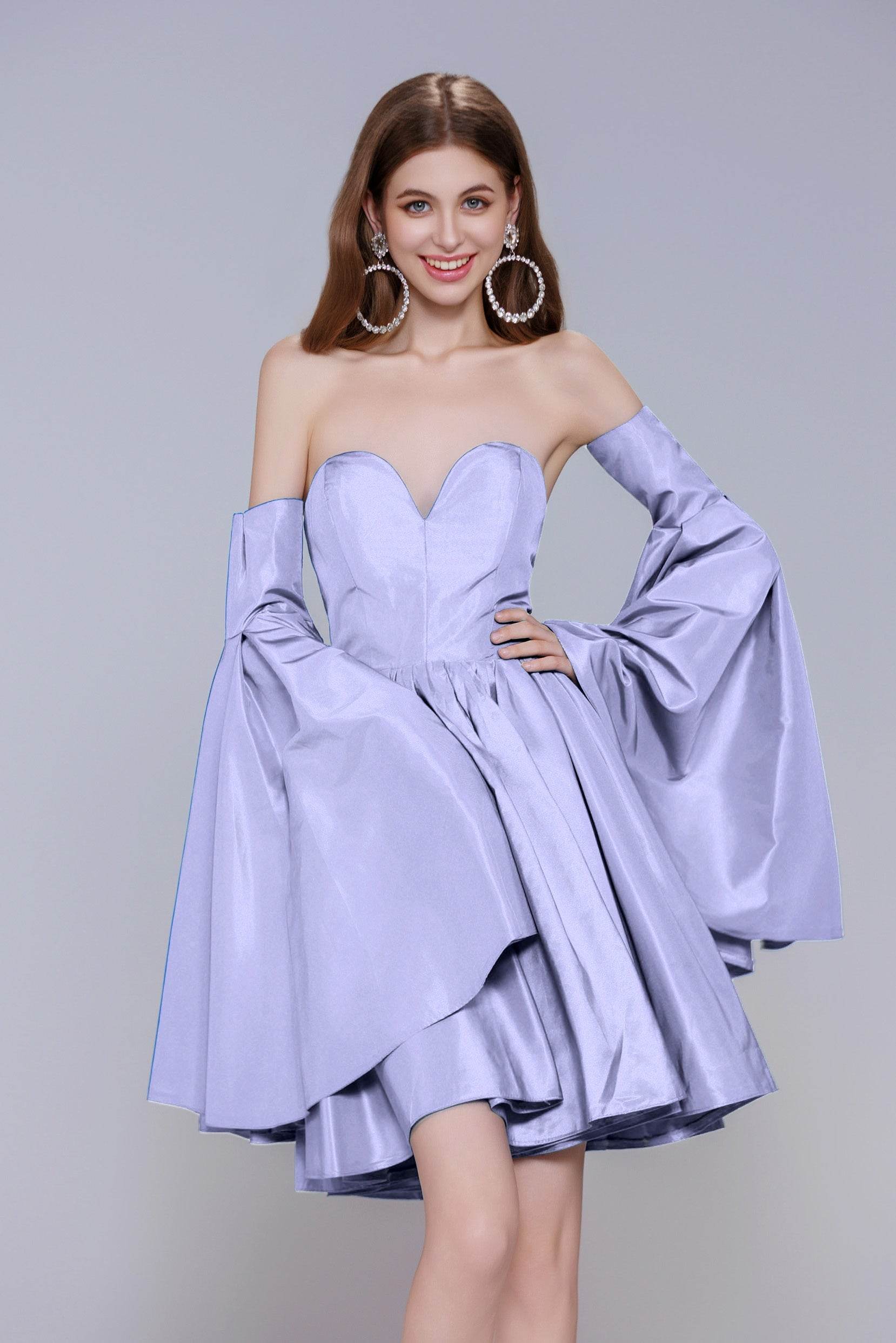 A-Line Mini Taffeta Homecoming Dress CS0950 - COCOMELODY