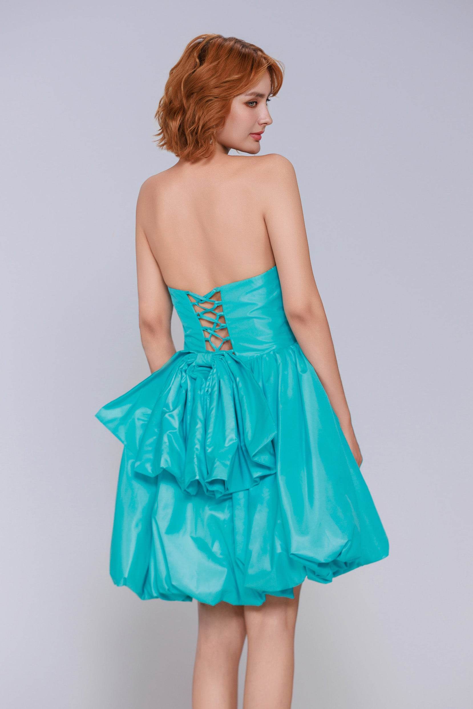 A-Line Mini Taffeta Homecoming Dress CS0951 - COCOMELODY