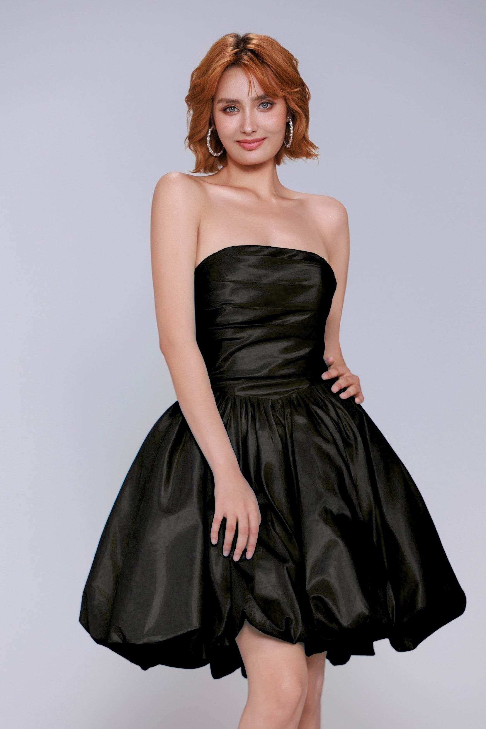 A-Line Mini Taffeta Homecoming Dress CS0951 - COCOMELODY