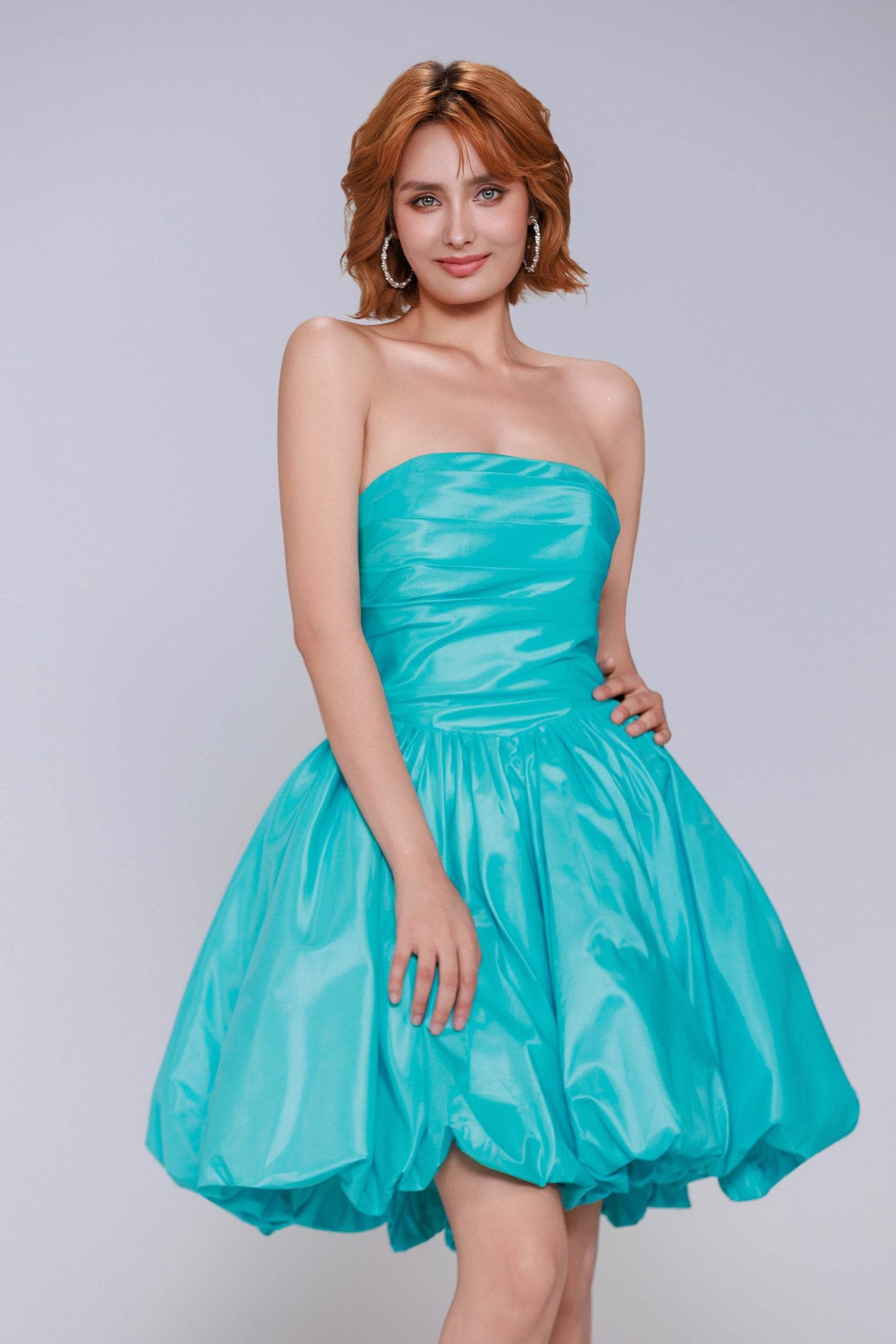 A-Line Mini Taffeta Homecoming Dress CS0951 - COCOMELODY