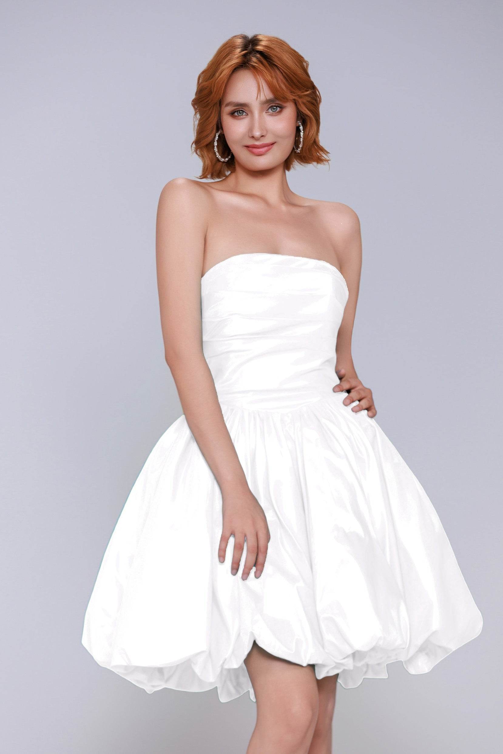 A-Line Mini Taffeta Homecoming Dress CS0951 - COCOMELODY