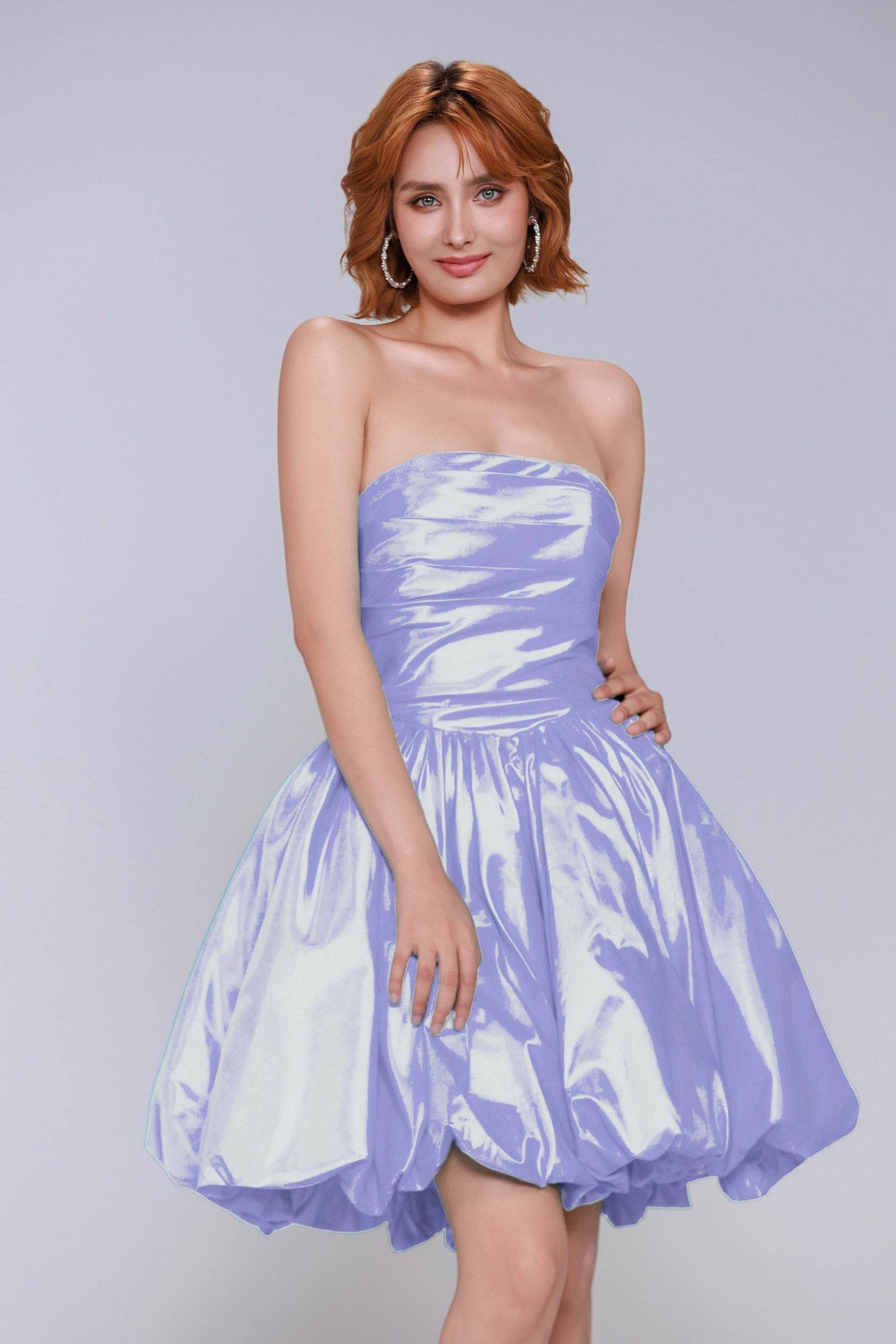 A-Line Mini Taffeta Homecoming Dress CS0951 - COCOMELODY