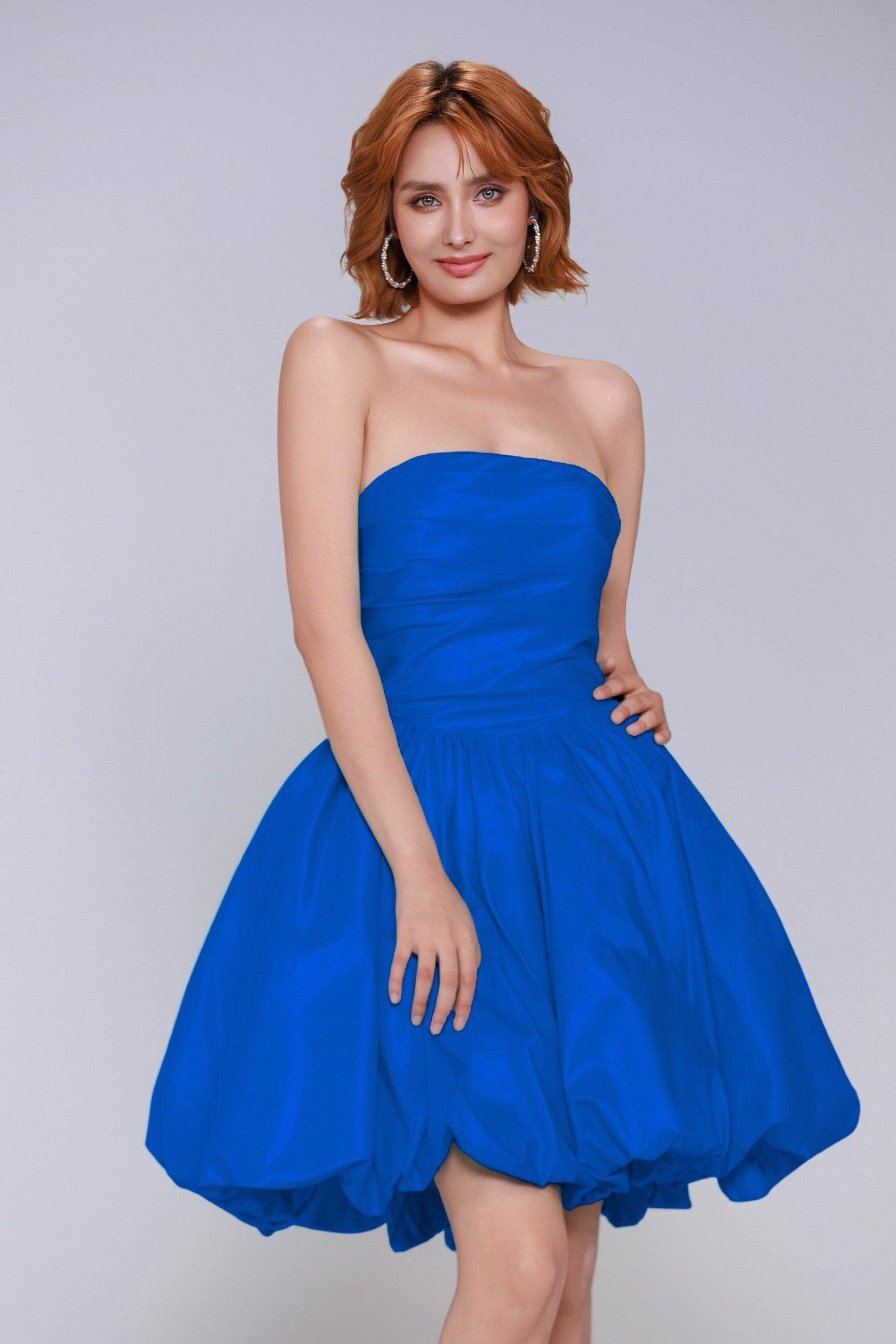 A-Line Mini Taffeta Homecoming Dress CS0951 - COCOMELODY