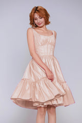 A-Line Mini Taffeta Homecoming Dress CS0952 - COCOMELODY